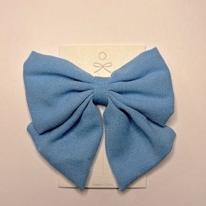 1 Fantasy Butterfly Clip Bow 5 X 4” in (Baby Blue)Made by hand
